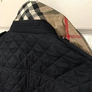 Dark Navy Burberry Quilted Jacket